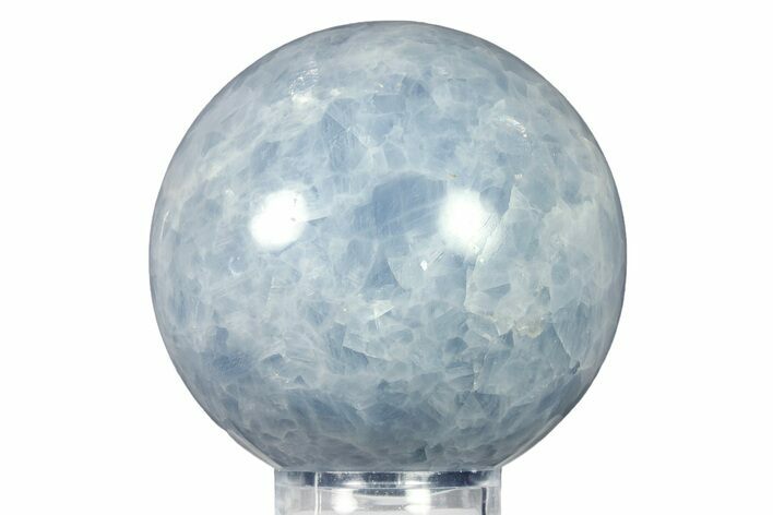 Polished Blue Calcite Sphere - Madagascar #277151